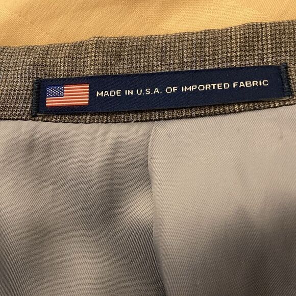 Hart Schaffner Marx Grey Plaid Sport Jacket Super 130’s. Size 42 L. - Picture 9 of 9